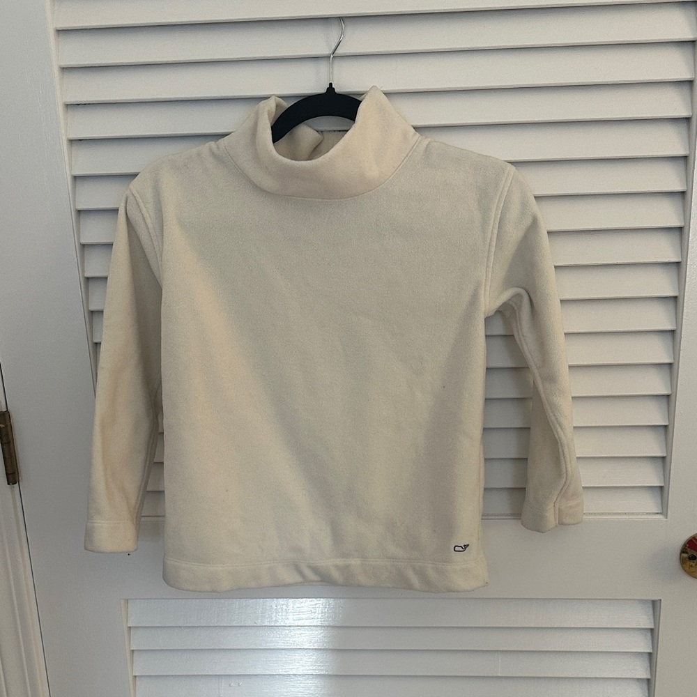 Vineyard Vines Cream Kids Turtleneck Fleece washed not worn S